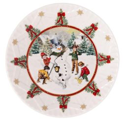 Villeroy & Boch Toy's Fantasy Schale Groß, Schneemann Bauen 25x25x4 cm 