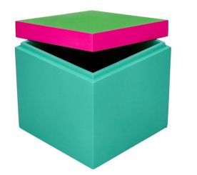 Gift Company Neo Box S (13x13x13cm) 3 farbig neon grün/neon pink/türkis 