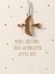 Räder Mini-Ornamnet Karte Vogel 2,5x2,5cm 