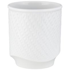 Meissen Becher Wellenspiel Relief Weiß 0,15 L 