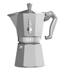 Bialetti Espressokocher Moka Exclusive 6 Tassen silber 