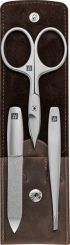 Zwilling Premium Nagelpflege-Set braun 3-tlg. Twinox Rindleder 
