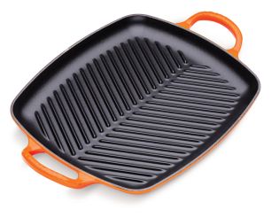 Le Creuset Grillplatte Rechteckig Signature Ofenrot 30 cm 
