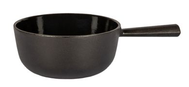 Stöckli Käsefonduecaquelon Classic Guss 18cm schwarz 