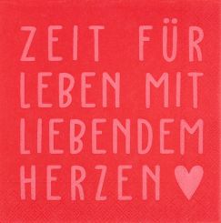 Räder Cocktailservietten 25x25cm Zeit für Leben (20Stk.) 