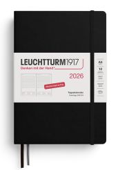 Leuchtturm1917 Tageskalender Medium (A5) 2026, Schwarz, Deutsch 