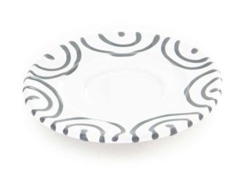 Gmundner Keramik Graugeflammt Unterteller/Espresso Gourmet 