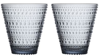 iittala Kastehelmi Becher 30 cl 2er Set Recy cled Glas 