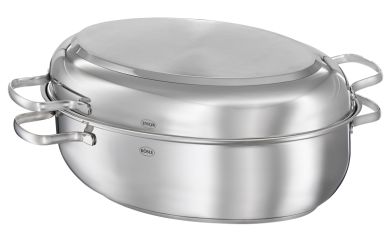 Rösle Bräter Oval PUREELEMENTS Edelstahl Deckel ProCeraPlus 