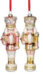 Gift Company Hänger Nussknacker mit Geschenkbox 2fach sortiert rosa/gold 