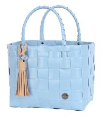 Handed By Shopper Mini Paris XS faded blue mit Quaste pale grey 