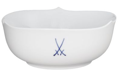 Meissen Reisschale, Form Wellenspiel Pur , Markenzeichen Meissen, Kobaltblau, Ø 16 Cm 