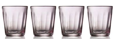 Lyngby Glas 4er-Set Caféglas 33 cl Verona Pink Glas 