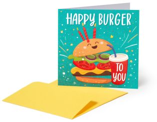 Legami Grußkarte klein Burger 