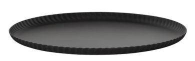 Alessi Pleats Tablett Stahl schwarz rund 31 cm 