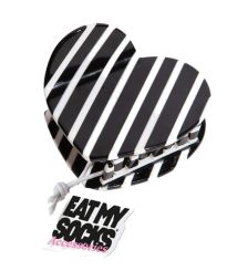 Doiy Haarklammer Heart B&W Stripes 