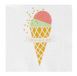 Räder Cocktailservietten 25x25cm I scream for ice cream (20Stk.) 