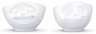 Fiftyeight Products Kleines Schälchen-Set Nr. 3 100 ml weiß lecker/lachend 