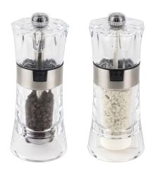 Peugeot Pfeffer und Feuchtsalzmühlenset 14 cm Night Electric Line Acryl/Edelstahl 
