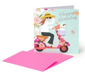Legami Grußkarte klein Bike Girl 