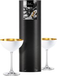Eisch Cosmo 2 Dessertschalen 551/8 in Geschenkröhre Pure White 