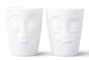 Fiftyeight Products Becher-Set Nr. 4 küssend/verpennt weiß 350 ml 