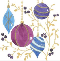 Paperproducts Servietten 33x33 cm Ornaments purple 