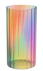 Gift Company Jacquard Vase Streifen H 20 cm mehrfarbig/irisierend 
