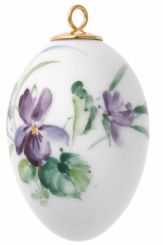 Meissen Osterei Waldflora mit Insekten Veilchen 45 cm 