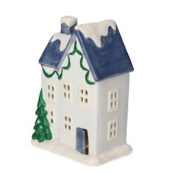 Gift Company Mignon LED Haus blau/weiß 