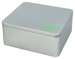 Birkmann Geschenkbox groß 21x19x9 cm aus Weißblech Cause We Care 