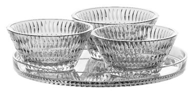 Nachtmann Ethno 4-tlg Servierset 7613 (3 Schälchen, 1 Tablett rund) 