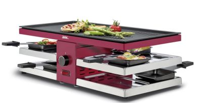 Spring Raclette 8 Fun mit Alugrillplatte rot 