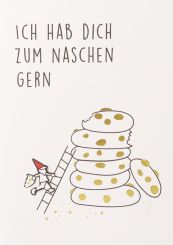 Räder Heinzelmännchenkarte Ich habe dich zum Naschen gern 