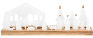 Räder Living Xmas Lichtobjekt Krippe 45x9,5 cm Akazie 