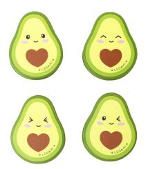 Legami 4er Set Tütenclips Avocado 