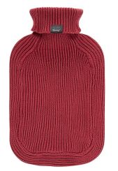 Fashy Wärmflasche mit Rollkragen-Strickbezug rostrot 2 L 