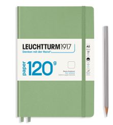 Leuchtturm1917 Notizbuch Medium (A5) Edition 120 Hardcover 203 nummerierte Seiten Salbei blanko 