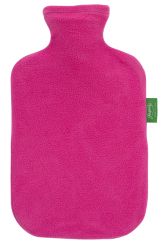Fashy Wärmflasche mit recyceltem Fleecebezug magenta 2,0 l 