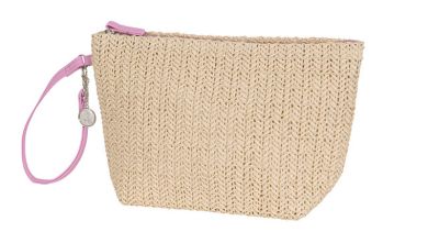 Handed By Pouch Carry S Strohpapier ecru white 