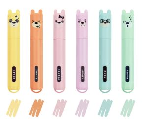 Legami 6er-Set Mini Textmarker Teddy' S Style 