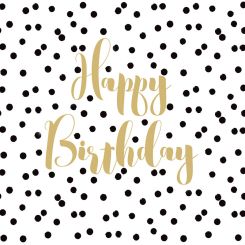 Paperproducts Design Servietten 33x33 cm 20 Stk. Birthday Confetti Schwarz/Weiß 