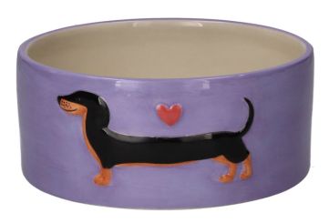 Gift Company Love Pets Futternapf S Motiv: Dackel lila 