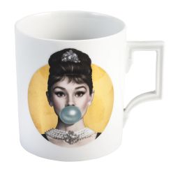 Meissen Henkelbecher, Legends Blowing Bubbles - Collection By Michael Moebius, Audrey, Gold, Form Berlin , V 0,25 L 