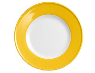 Dibbern Solid Color Sonnengelb Teller flach 21 cm Fahne 