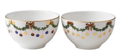 Royal Copenhagen Starfluted Christmas Bonbonnieren 2 Stk. 30 cl 