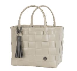 Handed By Shopper Mini Paris XS pale grey mit Quaste dark grey 