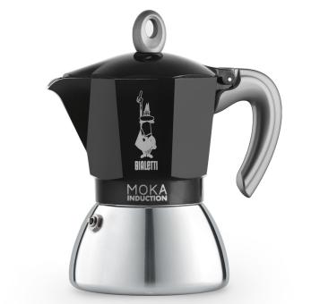 Bialetti Espressokocher New Moka Induction schwarz 6 Tassen 