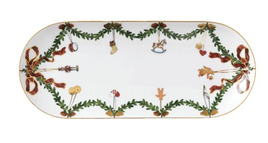 Royal Copenhagen Starfluted Christmas Platte Oval 39 cm 