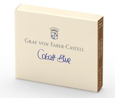Graf von Faber-Castell Tintenpatronen Cobalt Blue 6x in Faltschachtel 